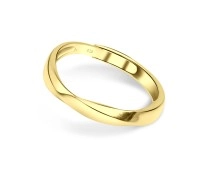 Gold Plated Twist Designed Silver Ring SRO-54-GP